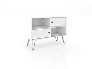 Mid-century- modern 35.43 TV stand with 4 shelves in white by Manhattan Comfort additional picture 4