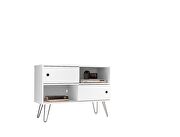 Mid-century- modern 35.43 TV stand with 4 shelves in white by Manhattan Comfort additional picture 8