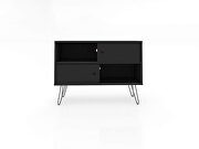 Mid-century- modern 35.43 TV stand with 4 shelves in black by Manhattan Comfort additional picture 2