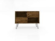 Mid-century- modern 35.43 TV stand with 4 shelves in rustic brow by Manhattan Comfort additional picture 2
