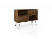 Mid-century- modern 35.43 TV stand with 4 shelves in rustic brow by Manhattan Comfort additional picture 4
