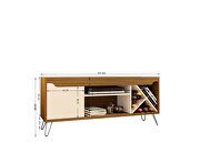Mid-century- modern 53.54 TV stand with wine rack in cinnamon and off white by Manhattan Comfort additional picture 3