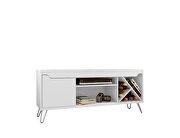 Mid-century- modern 53.54 TV stand with wine rack in white by Manhattan Comfort additional picture 8