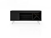 Mid-century- modern 53.54 TV stand with wine rack in black by Manhattan Comfort additional picture 2