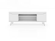 Mid-century - modern 62.99 TV stand with 4 shelves in white by Manhattan Comfort additional picture 2