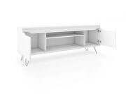 Mid-century - modern 62.99 TV stand with 4 shelves in white by Manhattan Comfort additional picture 4