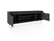 Mid-century - modern 62.99 TV stand with 4 shelves in black by Manhattan Comfort additional picture 4