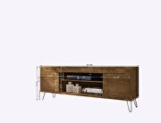 Mid-century - modern 62.99 TV stand with 4 shelves in rustic brown by Manhattan Comfort additional picture 3