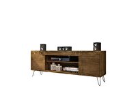 Mid-century - modern 62.99 TV stand with 4 shelves in rustic brown by Manhattan Comfort additional picture 7