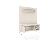 53.54 mid-century modern freestanding entertainment center with media shelves and wine rack in off white by Manhattan Comfort additional picture 4