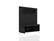 53.54 mid-century modern freestanding entertainment center with media shelves and wine rack in black by Manhattan Comfort additional picture 4