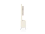 62.99 freestanding mid-century modern entertainment center with led lights and decor shelves in off white by Manhattan Comfort additional picture 5
