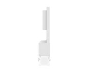 62.99 freestanding mid-century modern entertainment center with led lights and decor shelves in white by Manhattan Comfort additional picture 6