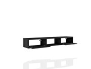 Liberty 62.99 mid-century modern floating entertainment center with 3 shelves in black by Manhattan Comfort additional picture 3