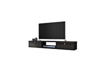 Liberty 62.99 mid-century modern floating entertainment center with 3 shelves in black by Manhattan Comfort additional picture 8