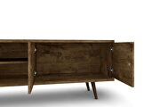 Liberty 62.99 mid-century modern TV stand and panel with solid wood legs in rustic brown by Manhattan Comfort additional picture 4