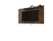 Liberty mid-century modern 62.99 TV panel with overhead decor shelf in rustic brown by Manhattan Comfort additional picture 3