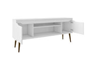 62.99 TV stand white with 2 media shelves and 2 storage shelves in white with solid wood legs by Manhattan Comfort additional picture 15