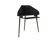 Corner desk with keyboard shelf in black by Manhattan Comfort additional picture 7