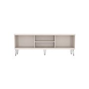 Tv stand with 4 shelves in off white and nature by Manhattan Comfort additional picture 3