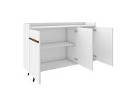 53.54 buffet stand with 4 shelves white by Manhattan Comfort additional picture 6