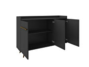 Buffet 53.54 stand with 4 shelves black by Manhattan Comfort additional picture 7