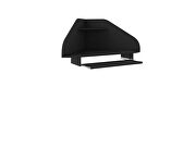 Floating corner desk with keyboard shelf in black by Manhattan Comfort additional picture 3