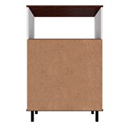 Accent cabinet with 3 shelves in white and nut brown by Manhattan Comfort additional picture 4