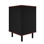 Nightstand with 2 shelves in black and nut brown by Manhattan Comfort additional picture 6
