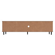 Tv stand with 4 shelves in white and nut brown by Manhattan Comfort additional picture 2