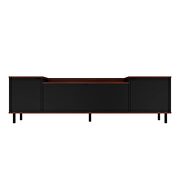 Tv stand with 3 shelves in black and nut brown by Manhattan Comfort additional picture 4