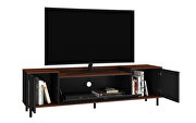 Tv stand with 3 shelves in black and nut brown by Manhattan Comfort additional picture 7