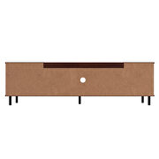 Tv stand with 3 shelves in white and nut brown by Manhattan Comfort additional picture 2