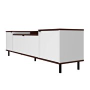 Tv stand with 3 shelves in white and nut brown by Manhattan Comfort additional picture 6