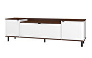 Tv stand with 3 shelves in white and nut brown by Manhattan Comfort additional picture 9