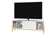 55.12 tv stand with 2 shelves in white and oak by Manhattan Comfort additional picture 6