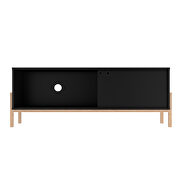 55.12 tv stand with 2 shelves in black and oak by Manhattan Comfort additional picture 2