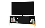 55.12 tv stand with 2 shelves in black and oak by Manhattan Comfort additional picture 6