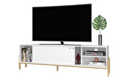 72.83 tv stand with 4 shelves in white and oak by Manhattan Comfort additional picture 8