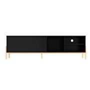72.83 tv stand with 4 shelves in black and oak by Manhattan Comfort additional picture 3