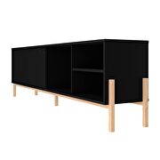 72.83 tv stand with 4 shelves in black and oak by Manhattan Comfort additional picture 5