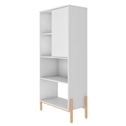 Bookcase with 5 shelves in white and oak by Manhattan Comfort additional picture 4