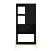 Bookcase with 5 shelves in black and oak by Manhattan Comfort additional picture 4