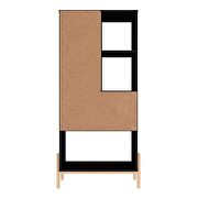 Bookcase with 5 shelves in black and oak by Manhattan Comfort additional picture 7