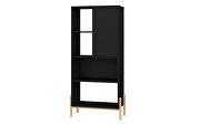 Bookcase with 5 shelves in black and oak by Manhattan Comfort additional picture 9