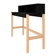 Desk with 0 shelves in black and oak by Manhattan Comfort additional picture 6