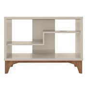 Modern accent display sideboard with 2 shelves in off white by Manhattan Comfort additional picture 2