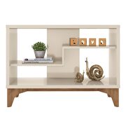 Modern accent display sideboard with 2 shelves in off white by Manhattan Comfort additional picture 8