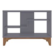 Modern accent display sideboard with 2 shelves in gray by Manhattan Comfort additional picture 2