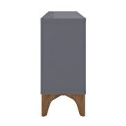 Modern accent display sideboard with 2 shelves in gray by Manhattan Comfort additional picture 5